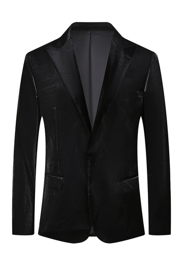 Black Peak Lapel 2 Piece Menn Velvet Prom Suits